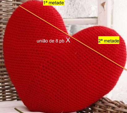 Receita Amigurumi Coração para o Dia dos Namorados 2