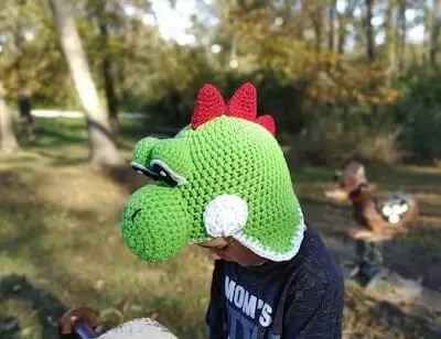 Yoshi Hat Crochet Pattern by Ash Tree Crochet