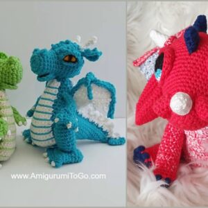 Idéias para dragões amigurumi e padrões de crochê grátis